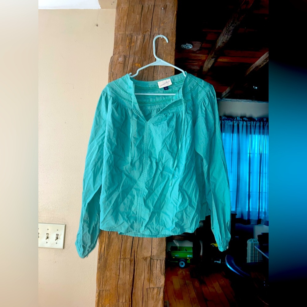 Mint green size extra small blouse